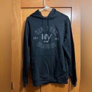 Men's New York Islanders Nightfall Pullover Hoodie Black NHL Medium Hockey NEW
